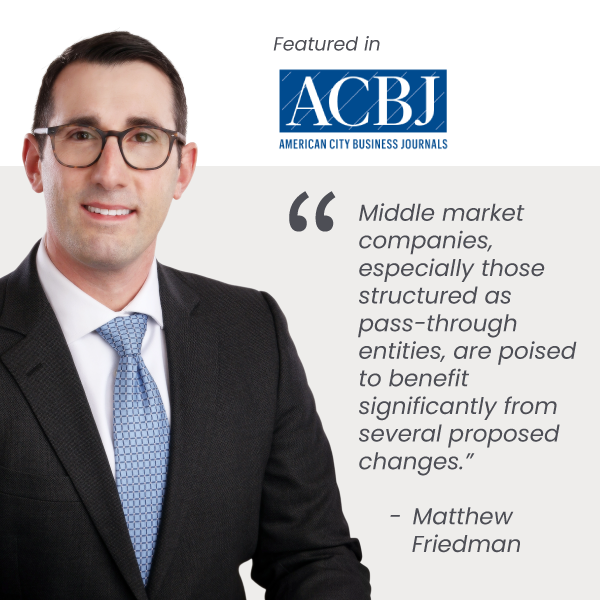 8555American City Business Journals | Tax Bill Means Big Breaks, Risks for Middle Market Companies